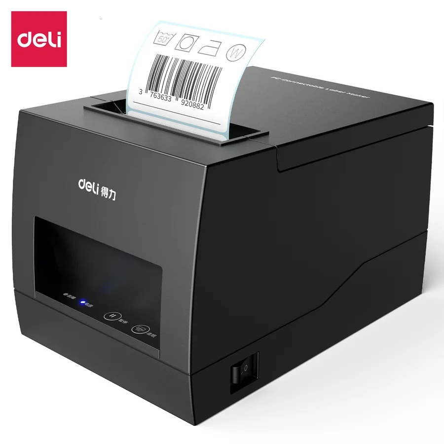 เครื่องพิมพ์สติกเกอร์ความร้อน 3 นิ้ว (USB + Bluetooth) DELI 886BW สีดำ ภาพที่ 2