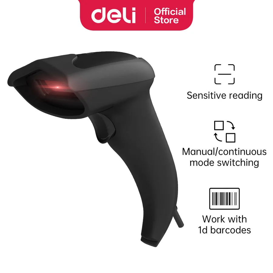 ชุดเครื่องสแกนบาร์โค้ด DELI S211 พร้อมขาตั้ง E15130 ภาพที่ 1