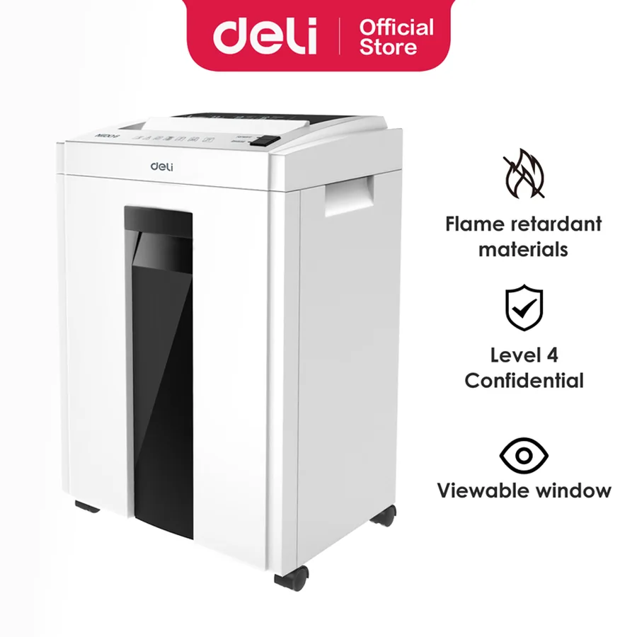 เครื่องทำลายเอกสาร DELI T053 สีขาว