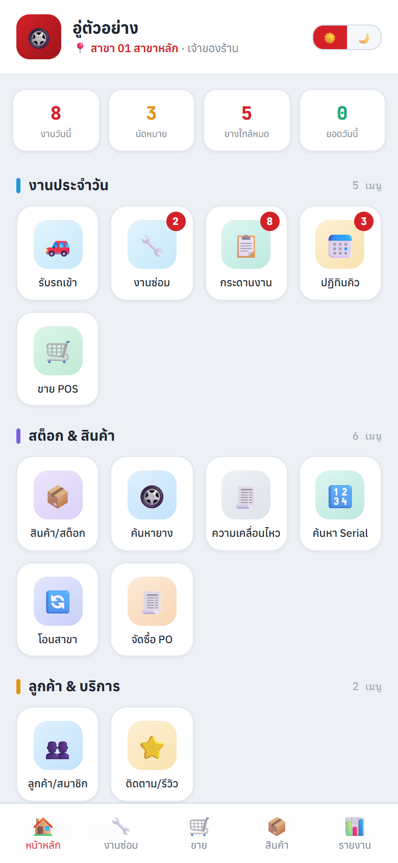 หน้าแรกบนมือถือ